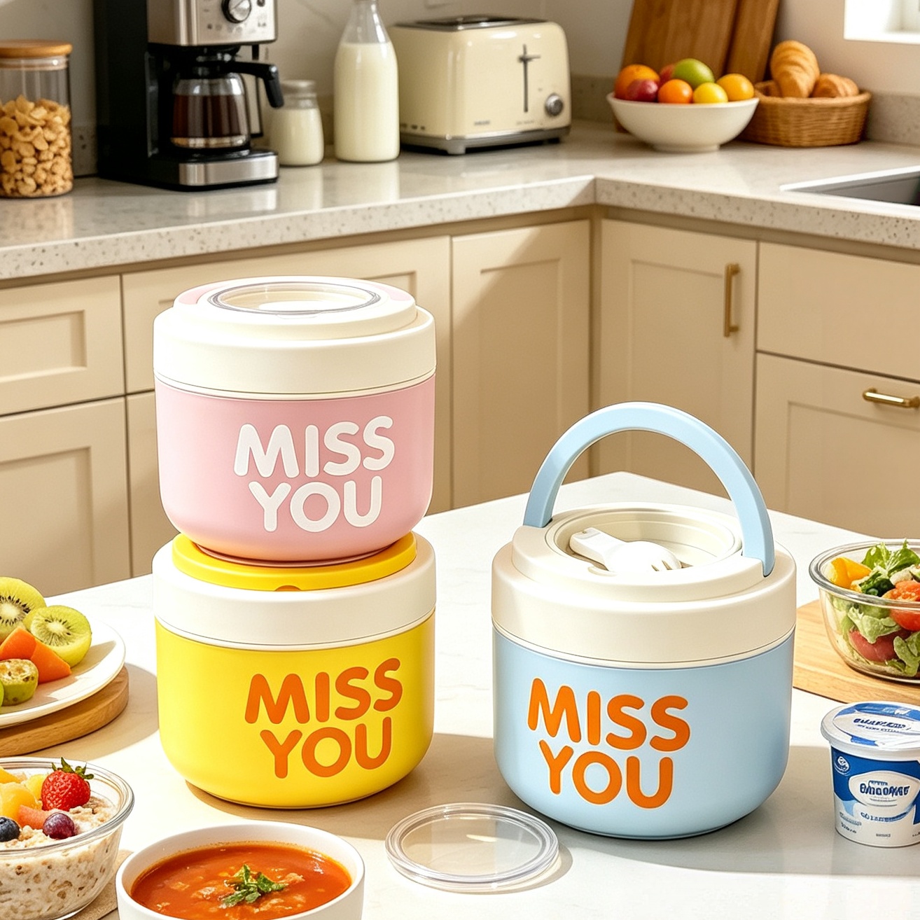 Stainless Lunch Box - 304 Stainless Steel Insulated Breakfast Cup,