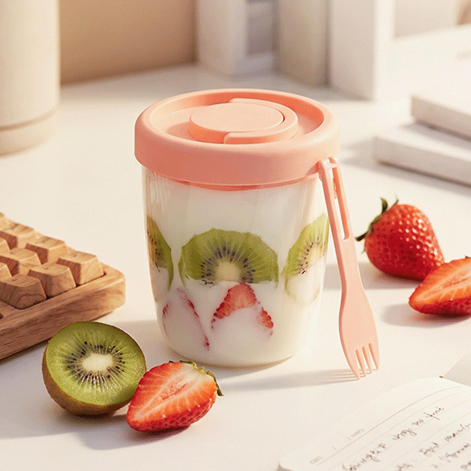 Salad Dressing Bottle - Yogurt Cups With Lids Double Wall