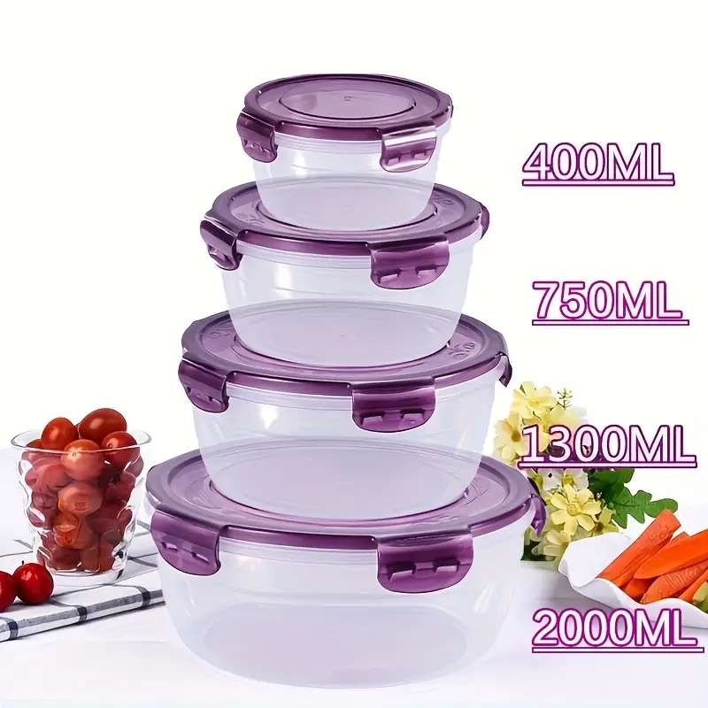 Food Storage Ideas - 4 Plastic Food Storage Containers, Lunch