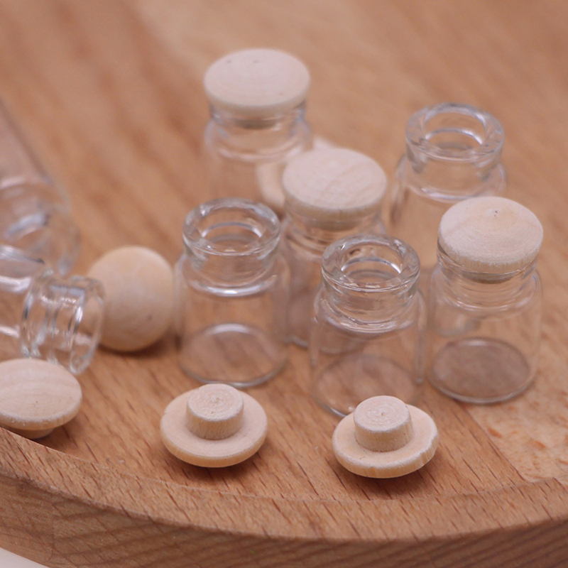 Food Storage Glass - 4Pcs 1:12 Dollhouse Miniature Glass Jars