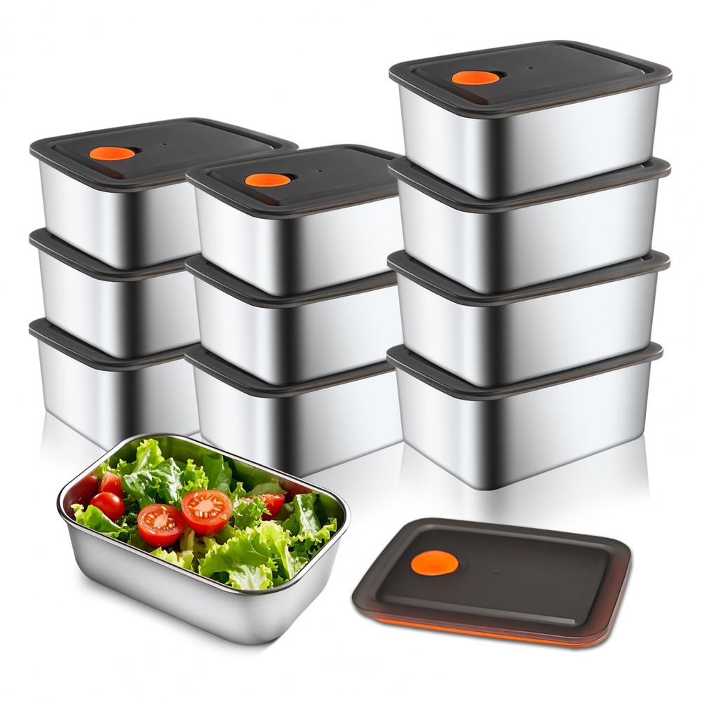 Stainless Lunch Box - Stainless Steel Snack Container Reusable Stainless