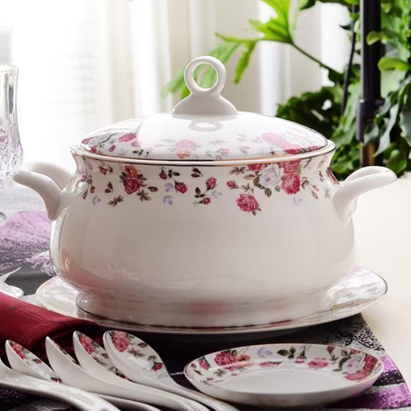 Food Storage Plant - 9 Inch, Bone China Tureen for