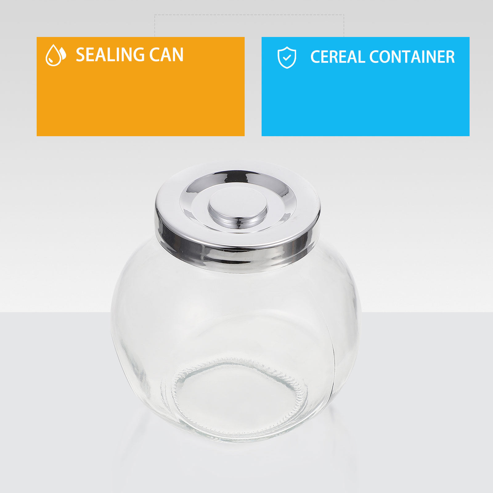Food Storage Glass - 2Pcs Fruit Jam Storage Bottles Household