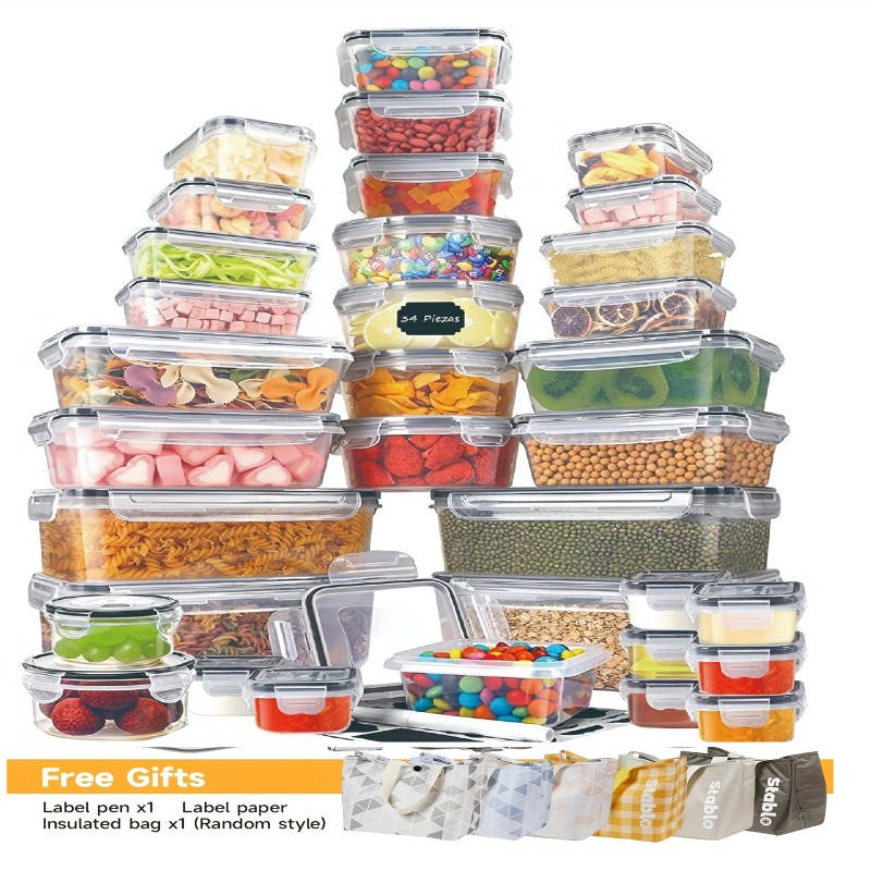 Food Storage With Colander - 48PCS BPA-Free Food Storage Set –
