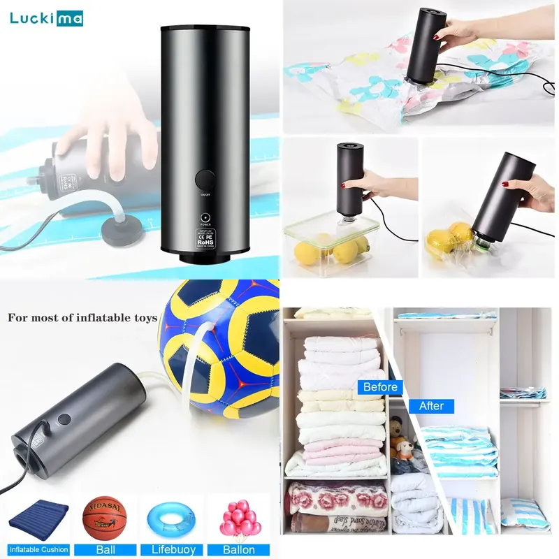 Food Storage Machine - 2 In 1 Portable Air Vacuum