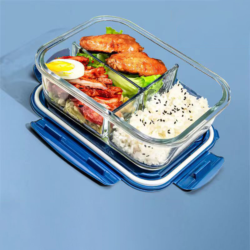 Food Storage Glass Jar - New style Lunch Box Glass 1050ml