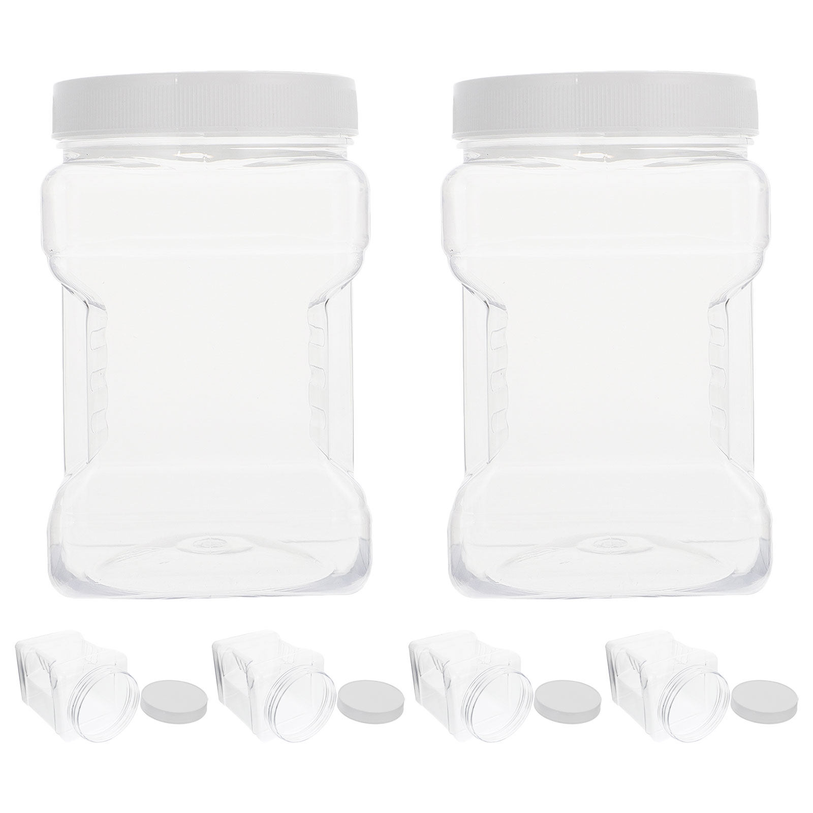 6Pcs Transparent Square Canist - огляд і ціна Food Storage Plastic Container