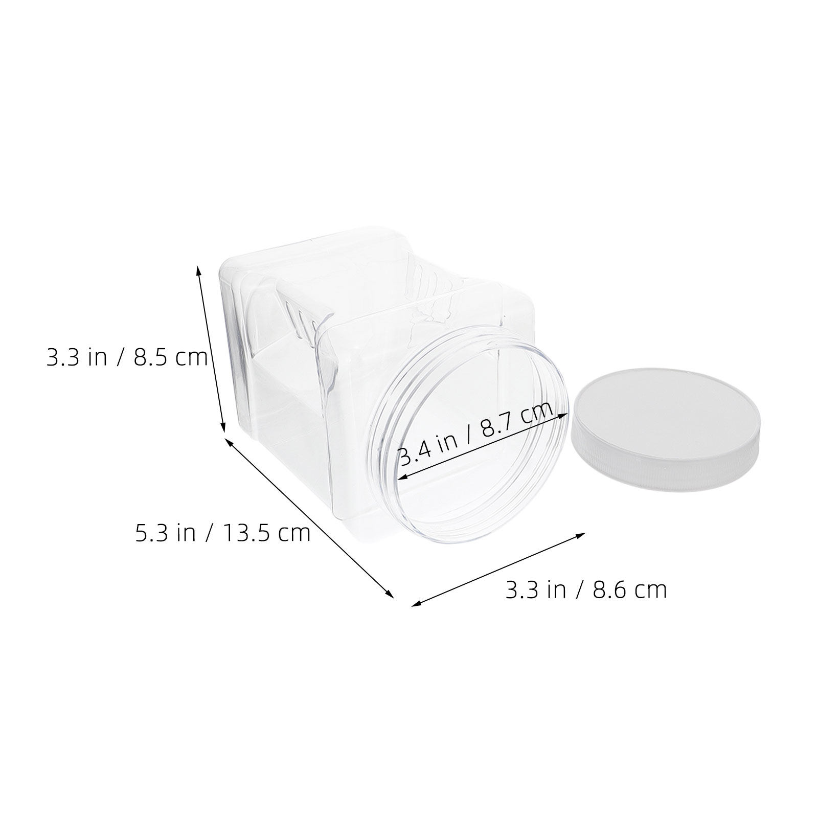 6Pcs Transparent Square Canist - огляд і ціна Food Storage Plastic Container