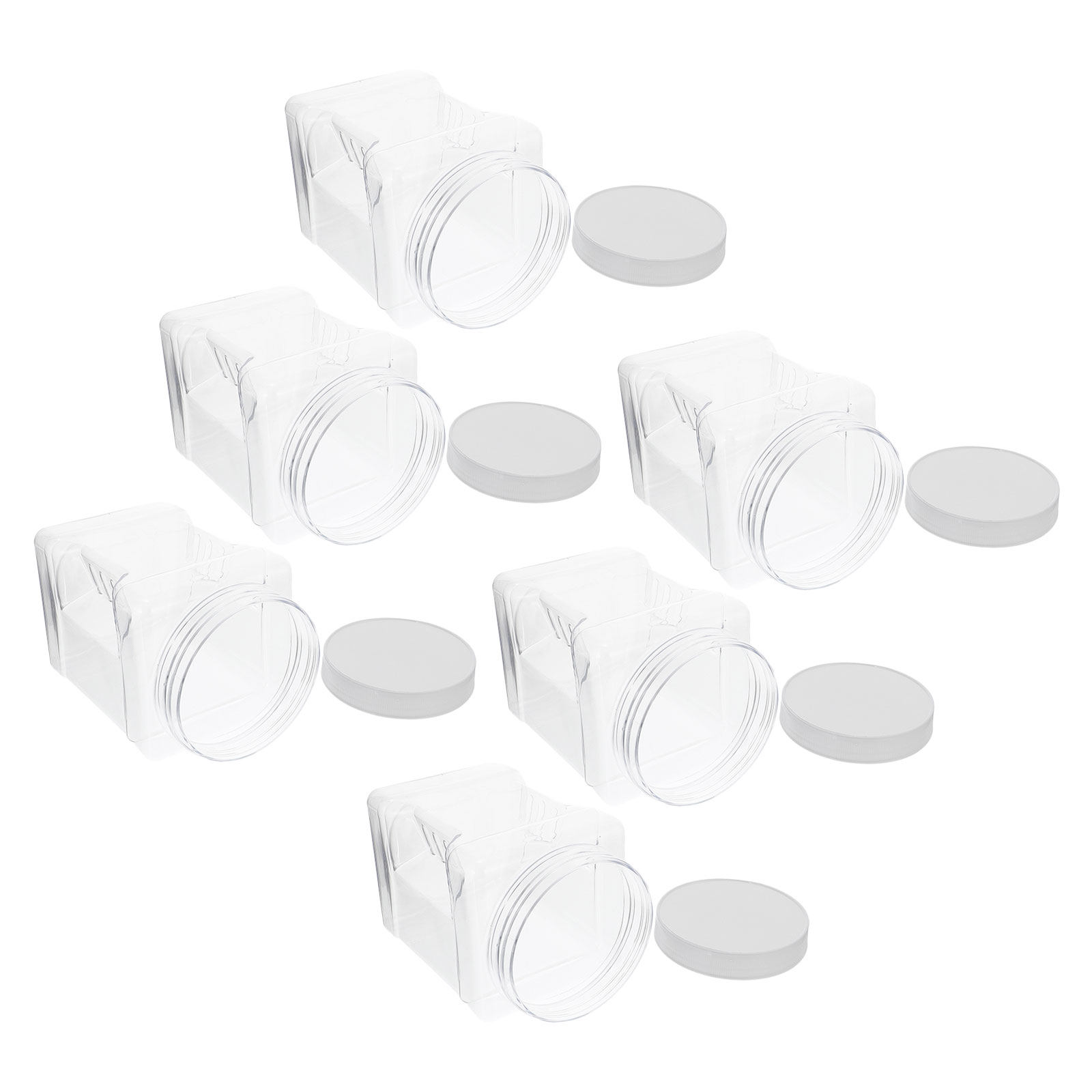 6Pcs Transparent Square Canist - огляд і ціна Food Storage Plastic Container