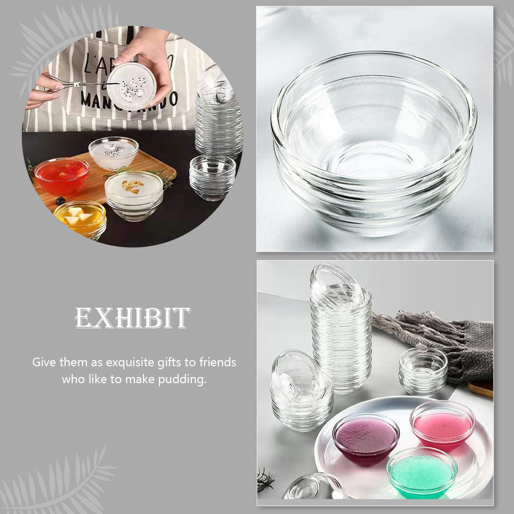 4Pcs Glass Jelly Bowls Premium - огляд і ціна Food Storage Glass