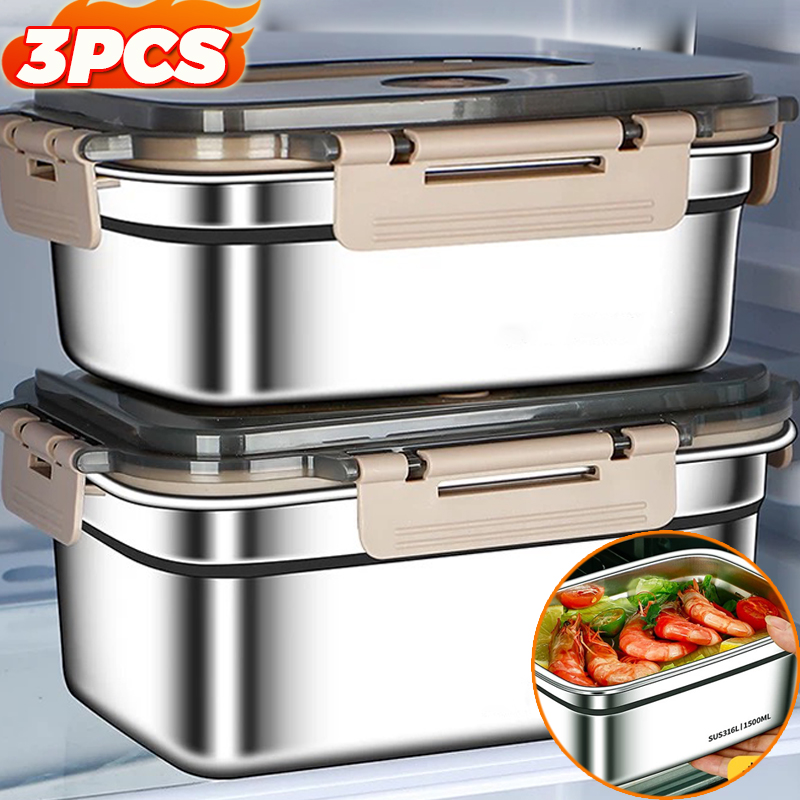 Large Capacity Bento Box  Stai - огляд і ціна Stainless Lunch Box