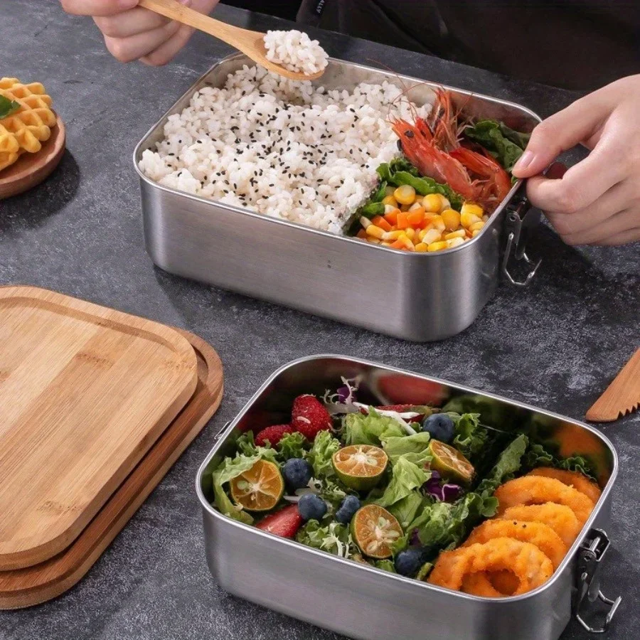 New 304 Stainless Steel Bamboo - огляд і ціна Food Storage With Colander