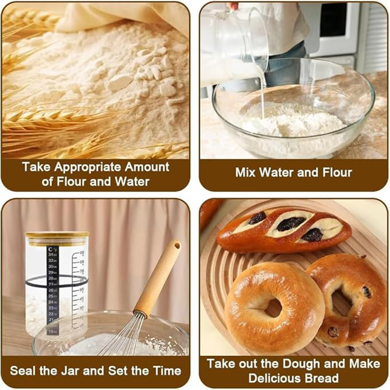 Sourdough Starter Jar Kit Sour - огляд і ціна Food Storage Glass