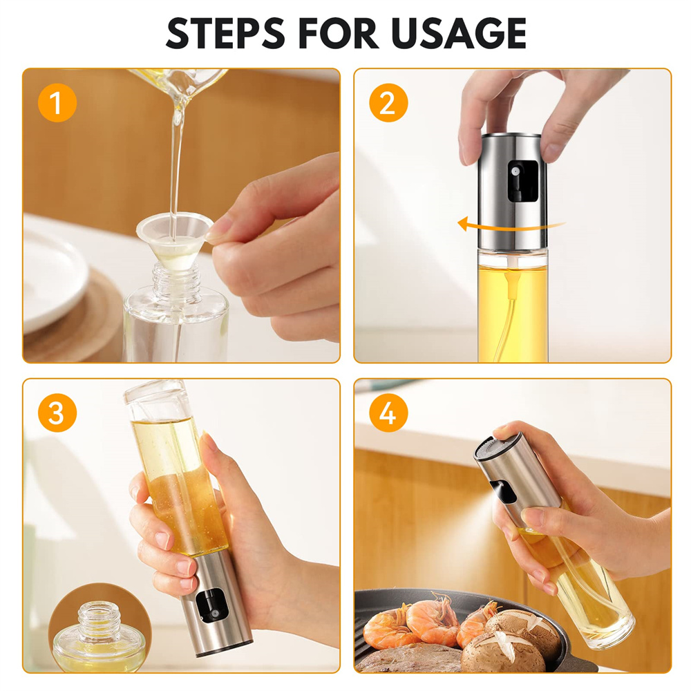 Glass Oil Sprayer for Cooking  - огляд і ціна Salad Dressing Bottle