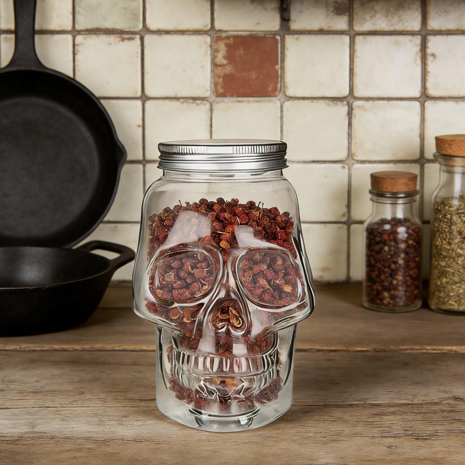 Spooky Skull storage Jars with - огляд і ціна Xmas Food Storage Containers