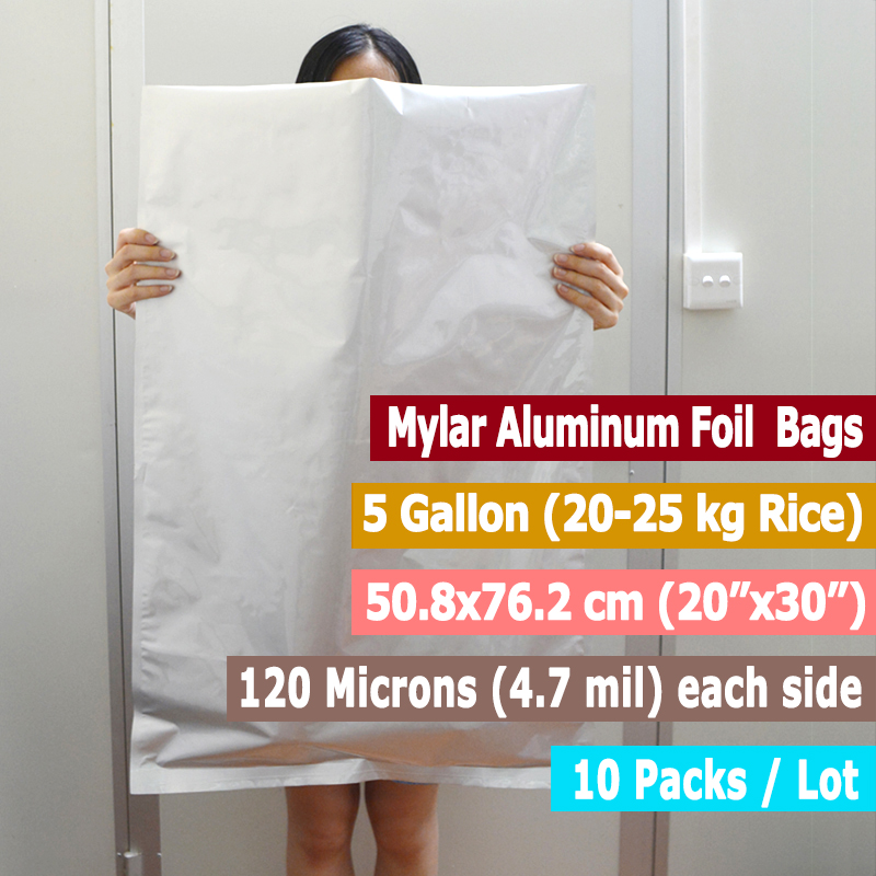 10 Packs 5 Gallons Mylar Bags  - огляд і ціна Food Storage Long Term