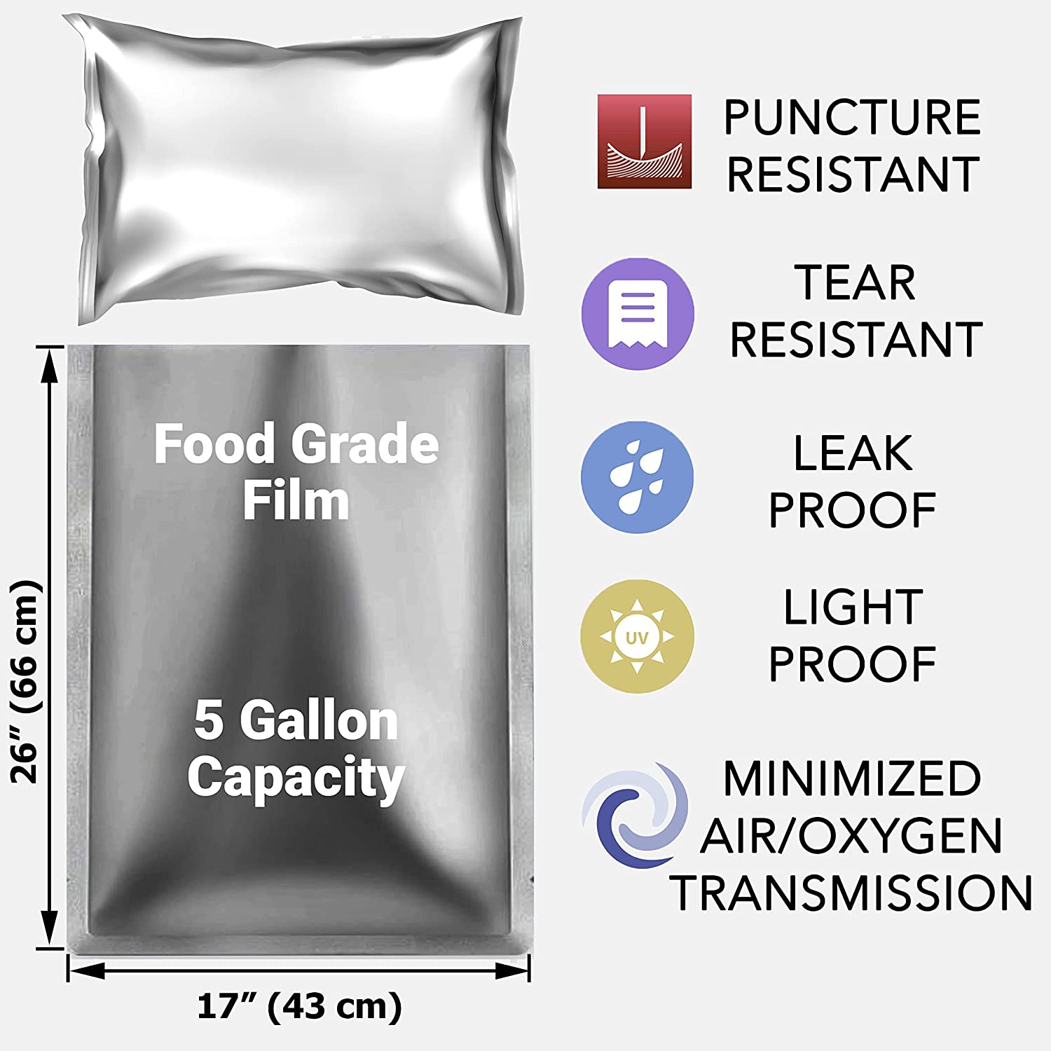 10 Packs 5 Gallons Mylar Bags  - огляд і ціна Food Storage Long Term
