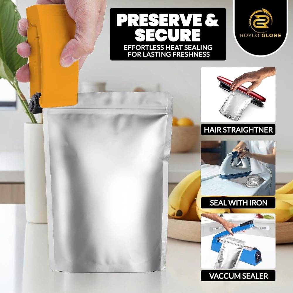 100pcs 2 Quart Mylar Bags with - огляд і ціна Food Storage Long Term
