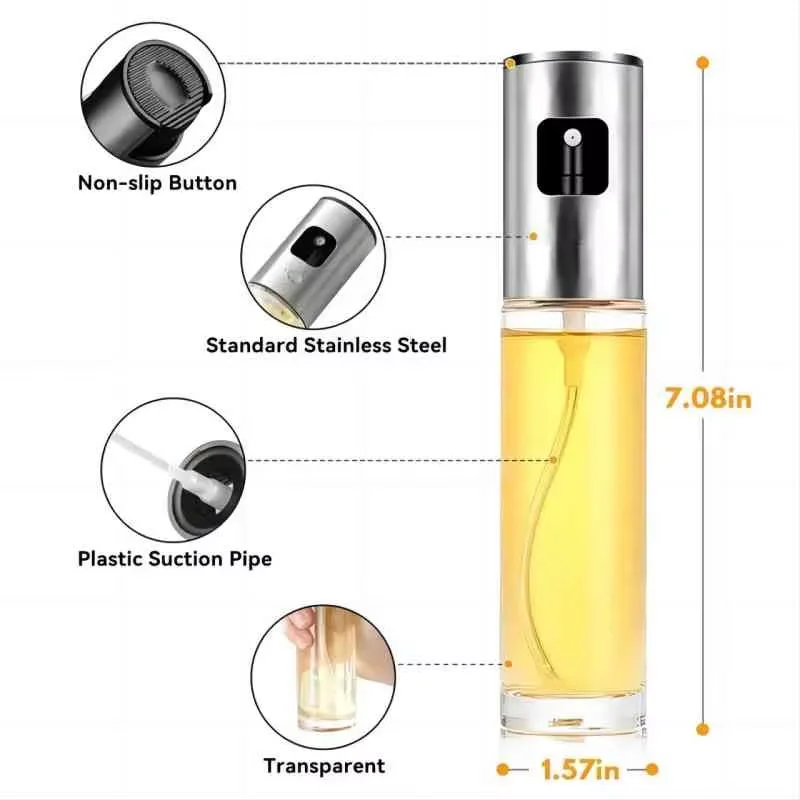 Glass Oil Sprayer for Cooking  - огляд і ціна Salad Dressing Bottle