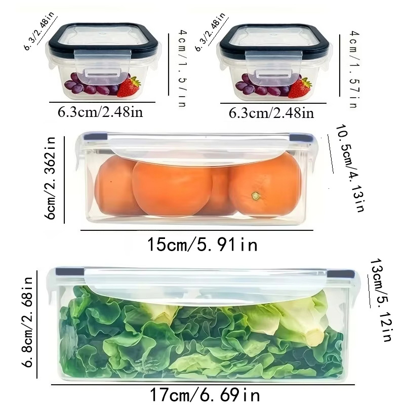 8Pcs Set Includes 4 Containers - огляд і ціна Food Storage With Colander
