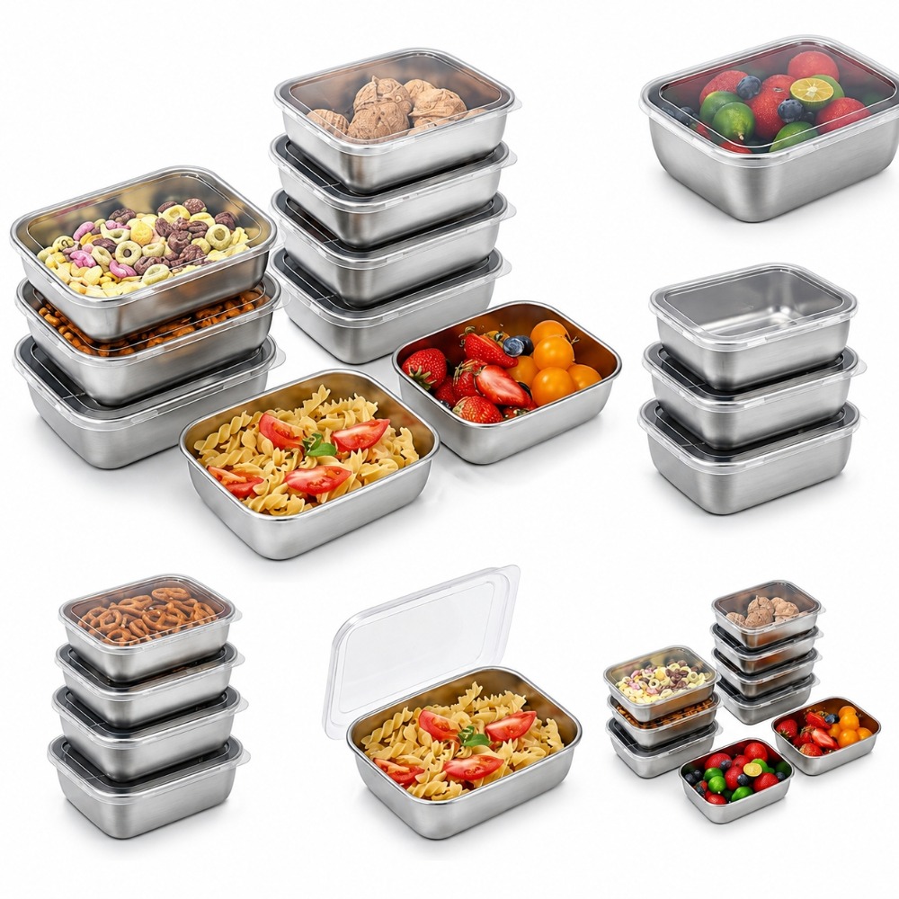 6PCS Stainless Steel Food Stor - огляд і ціна Stainless Lunch Box