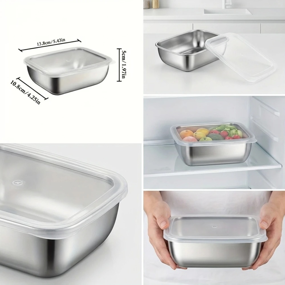 6PCS Stainless Steel Food Stor - огляд і ціна Stainless Lunch Box
