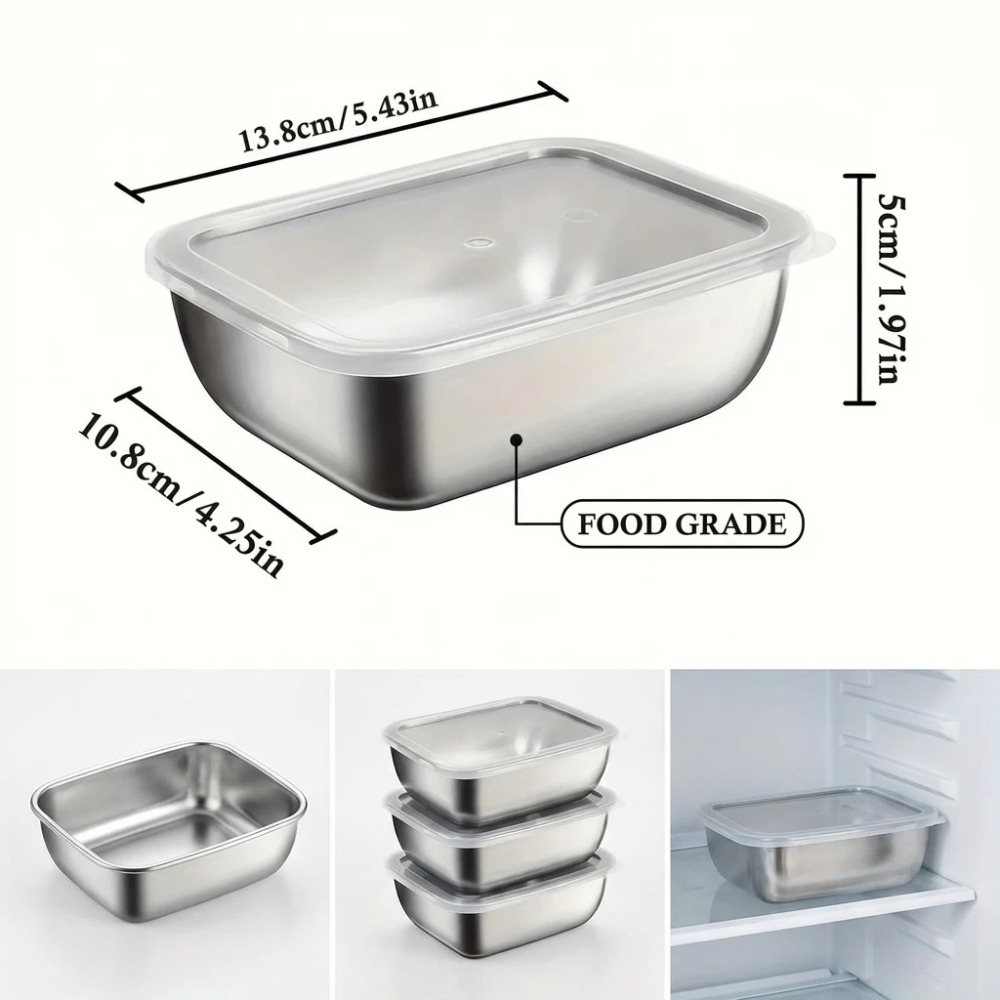 6PCS Stainless Steel Food Stor - огляд і ціна Stainless Lunch Box