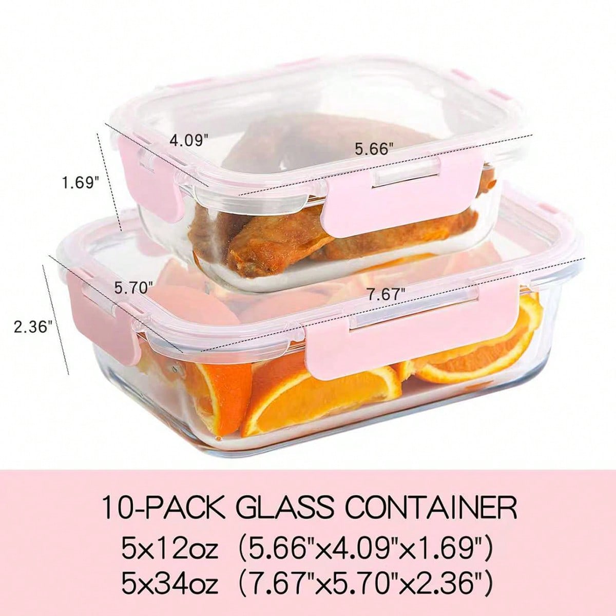 10 Pack Glass Meal Prep Contai - огляд і ціна Food Storage With Colander