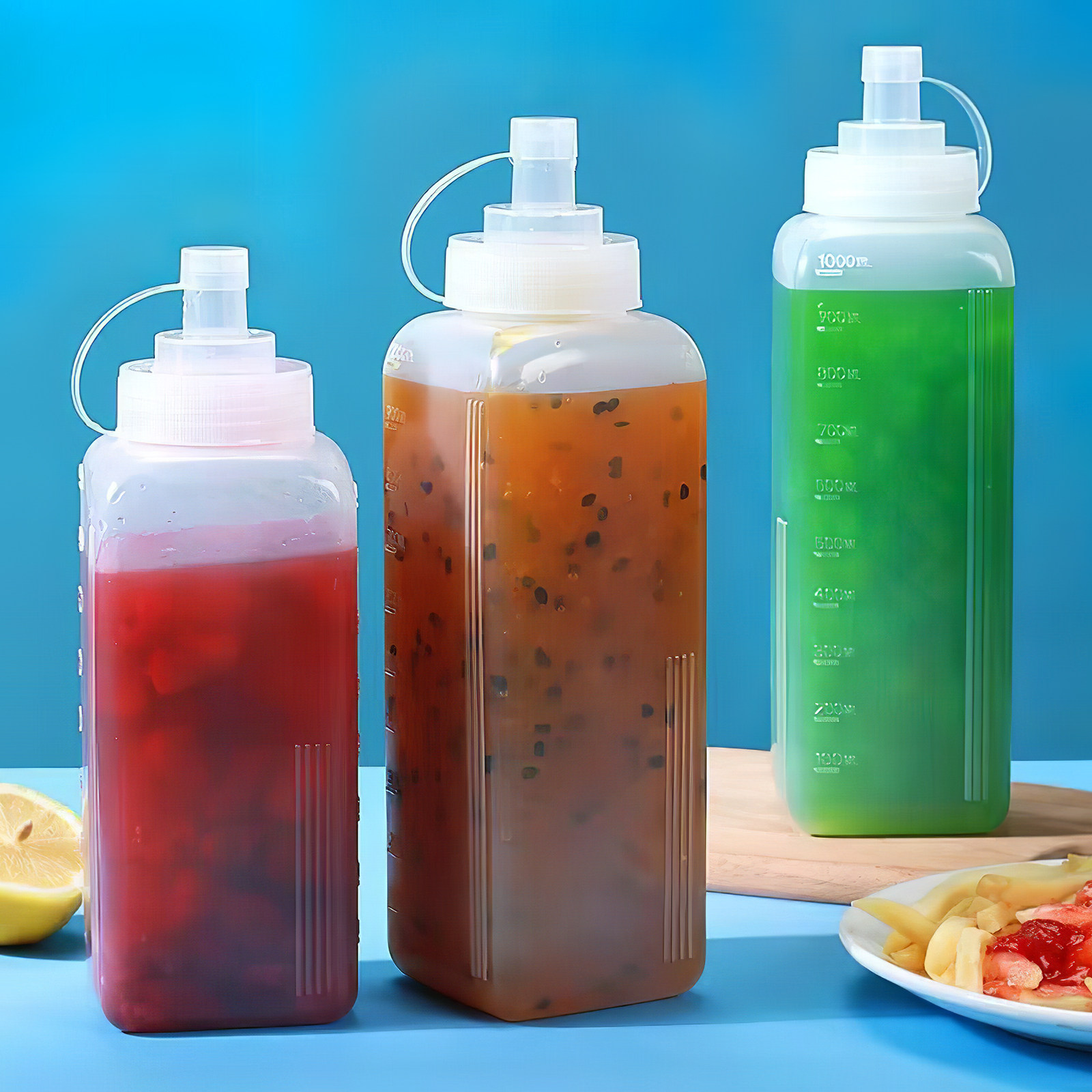 2Pcs Plastic Squeeze Bottles 8 - огляд і ціна Salad Dressing Bottle
