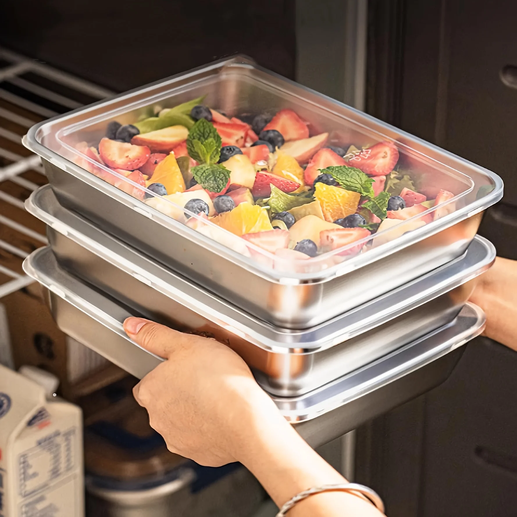 3pcs Stainless Steel Food Cont - огляд і ціна Stainless Lunch Box