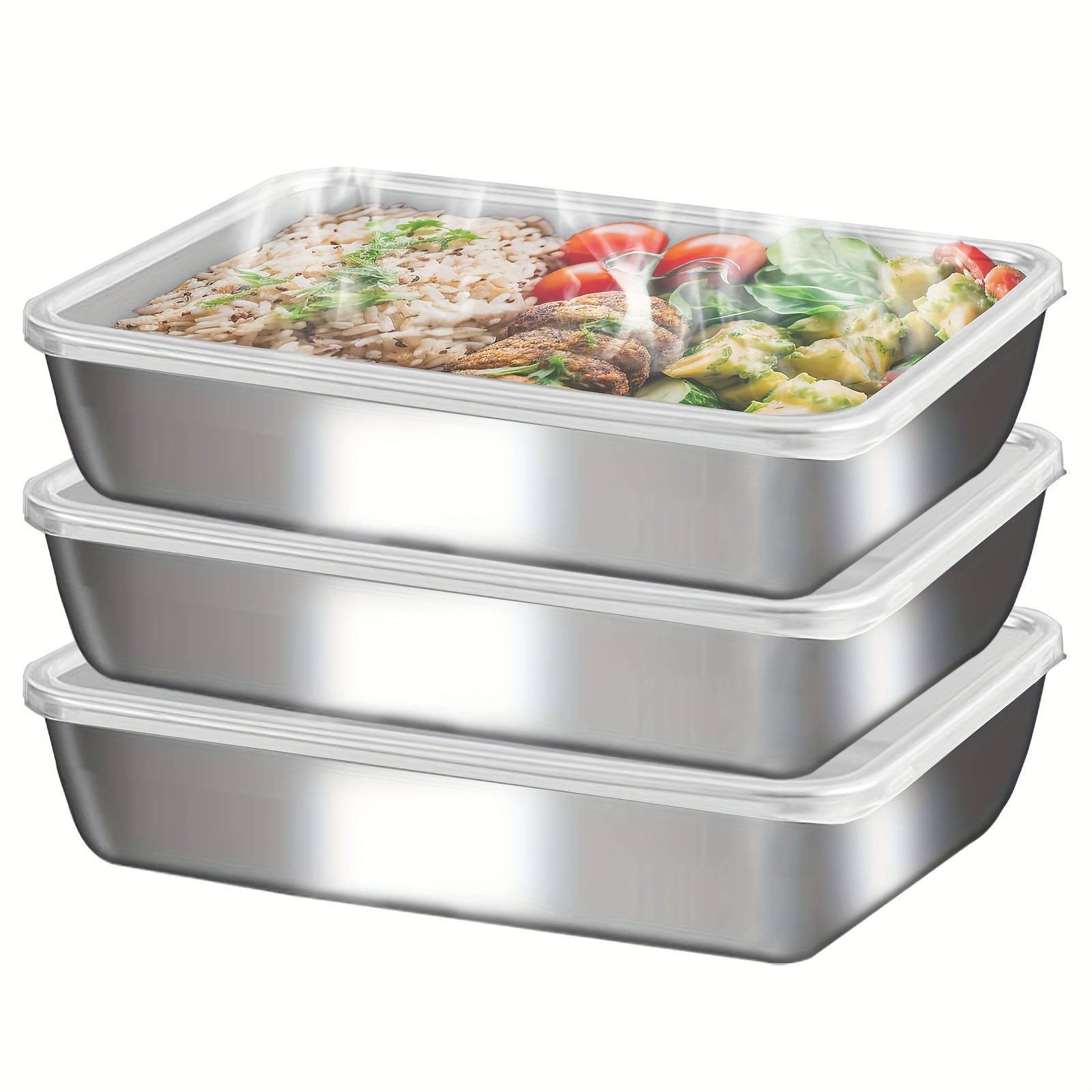 3pcs Stainless Steel Food Cont - огляд і ціна Stainless Lunch Box