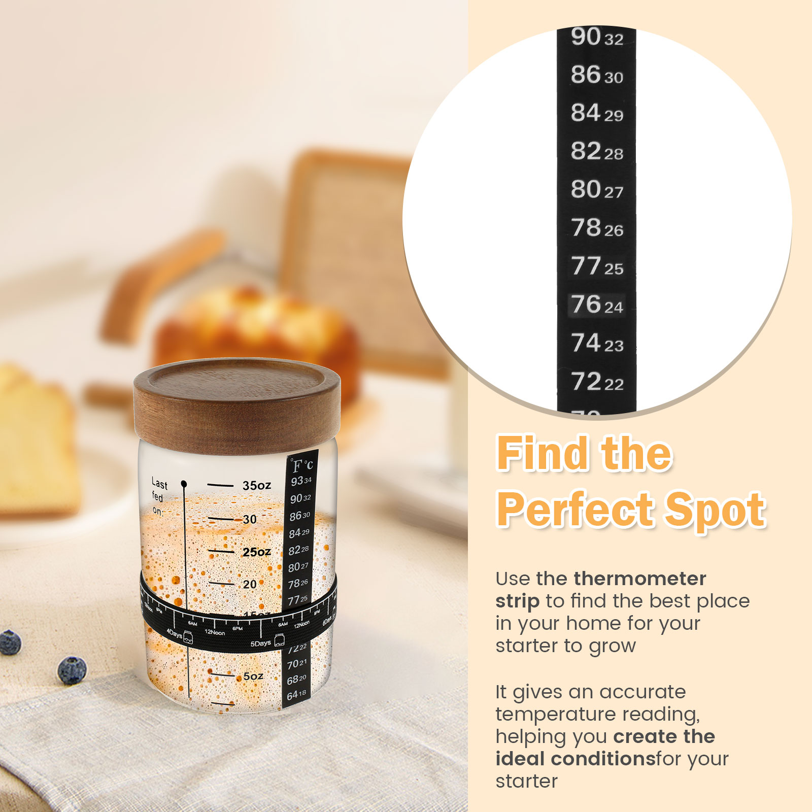 Sourdough Starter Jar Kit 1000 - огляд і ціна Food Storage Glass