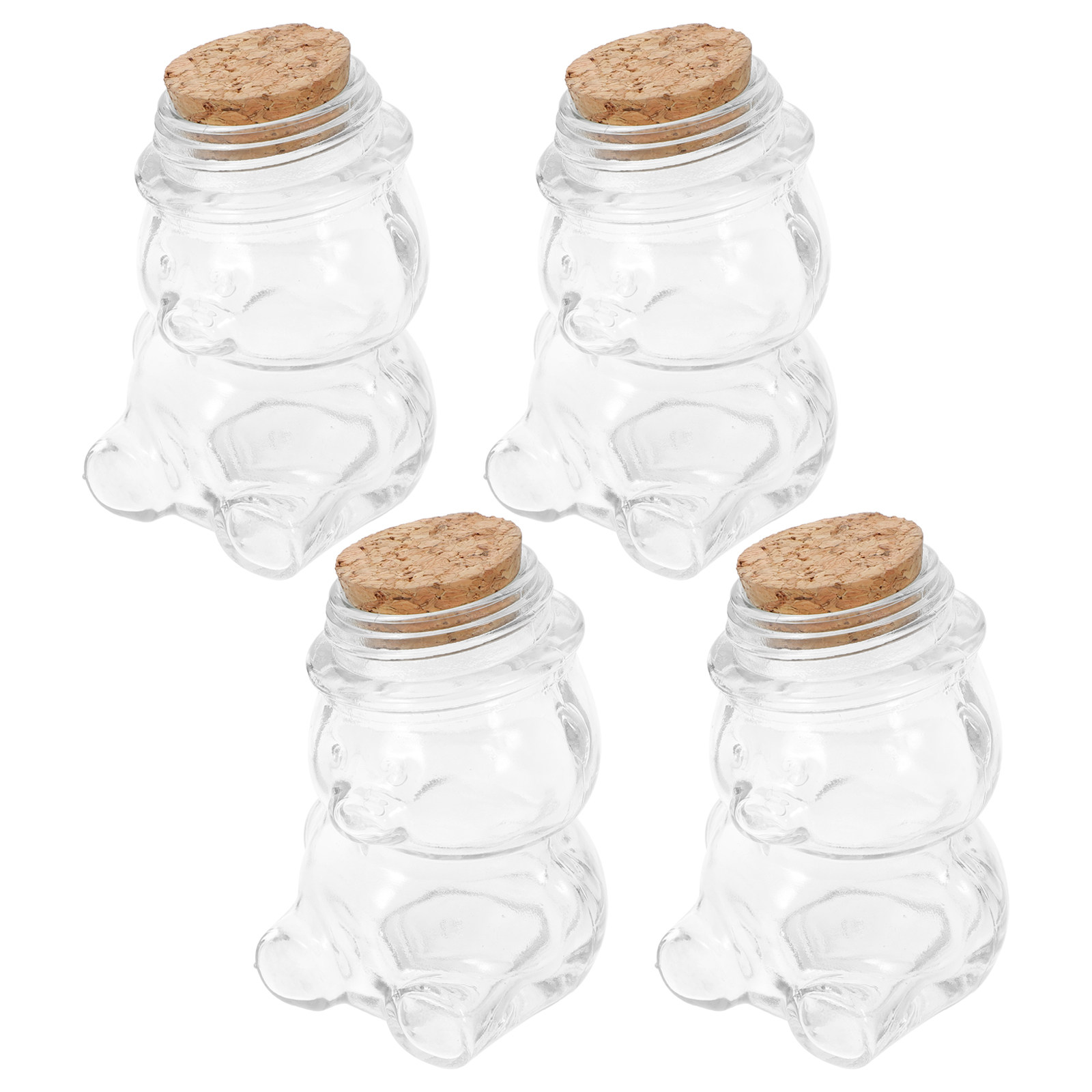 4Pcs Glass Candy Jar Set Trans - огляд і ціна Food Storage Glass