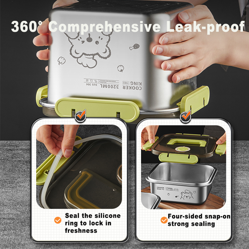COOKER KING 420ml-6200ml Large - огляд і ціна Stainless Lunch Box