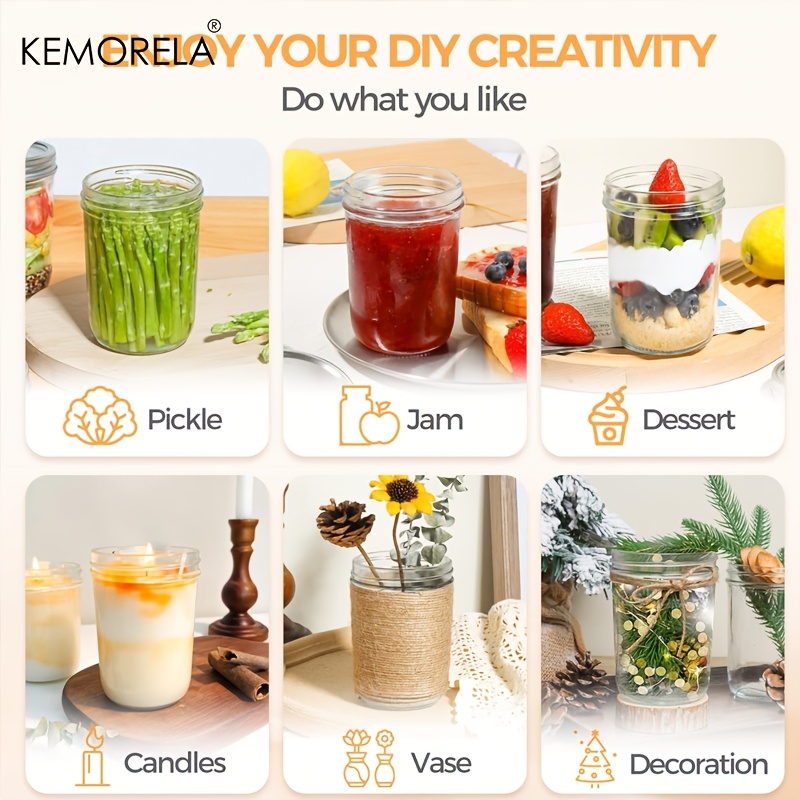 KEMORELA Mason Jars 350ML With - огляд і ціна Salad Dressing Bottle