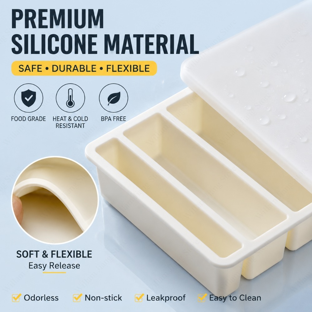 Durable Silicone Freezing Tray - огляд і ціна Food Storage With Colander