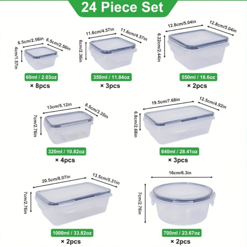 48PCS BPA-Free Food Storage Se - огляд і ціна Food Storage With Colander
