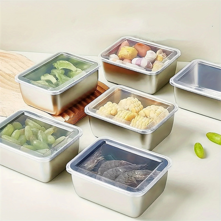 1/3/5pcs Stainless Steel Food  - огляд і ціна Food Storage With Colander