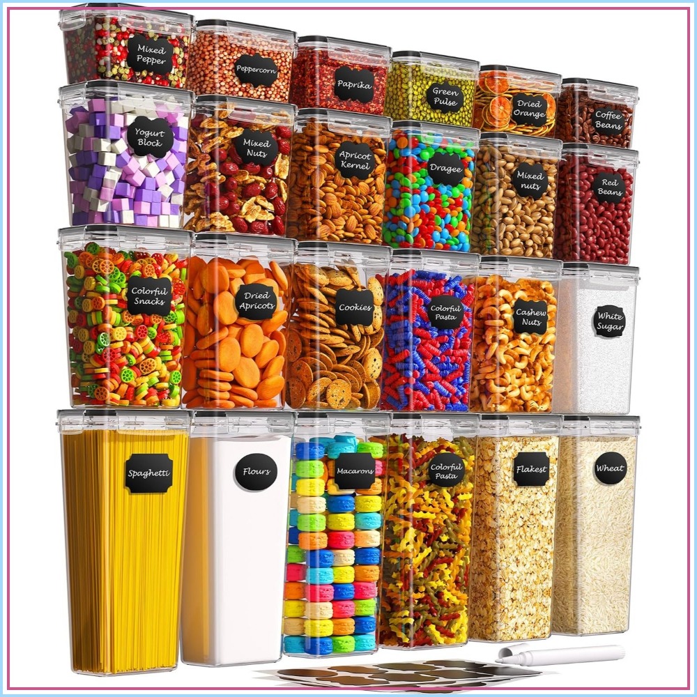 24 PCS Airtight Food Storage C - огляд і ціна Food Storage Plastic Container