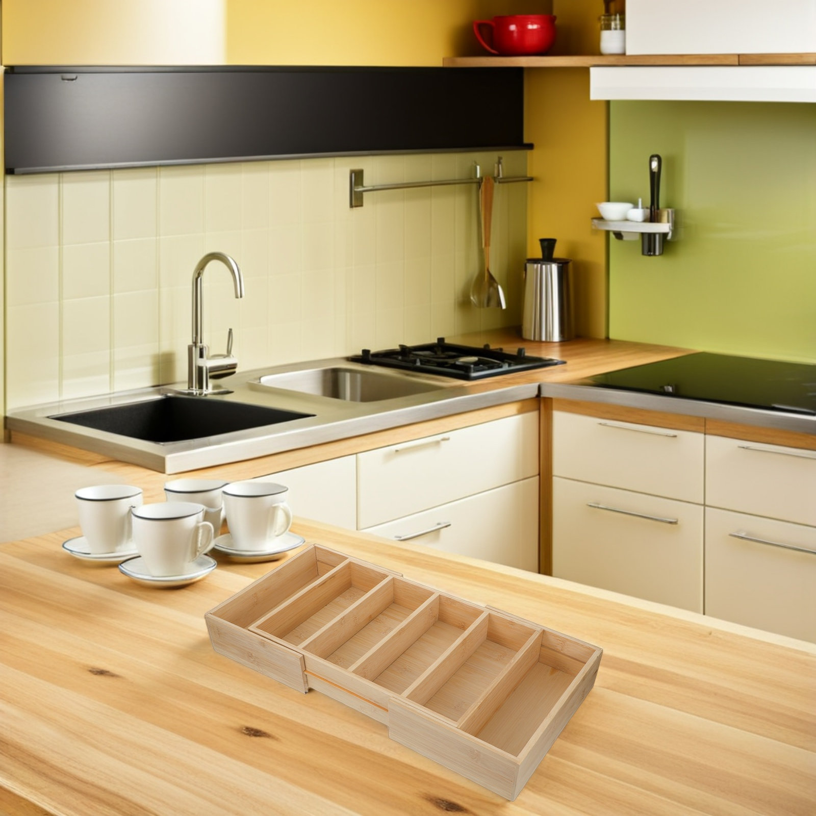 Bamboo Expandable Shelf Organi - огляд і ціна Food Storage Drawers