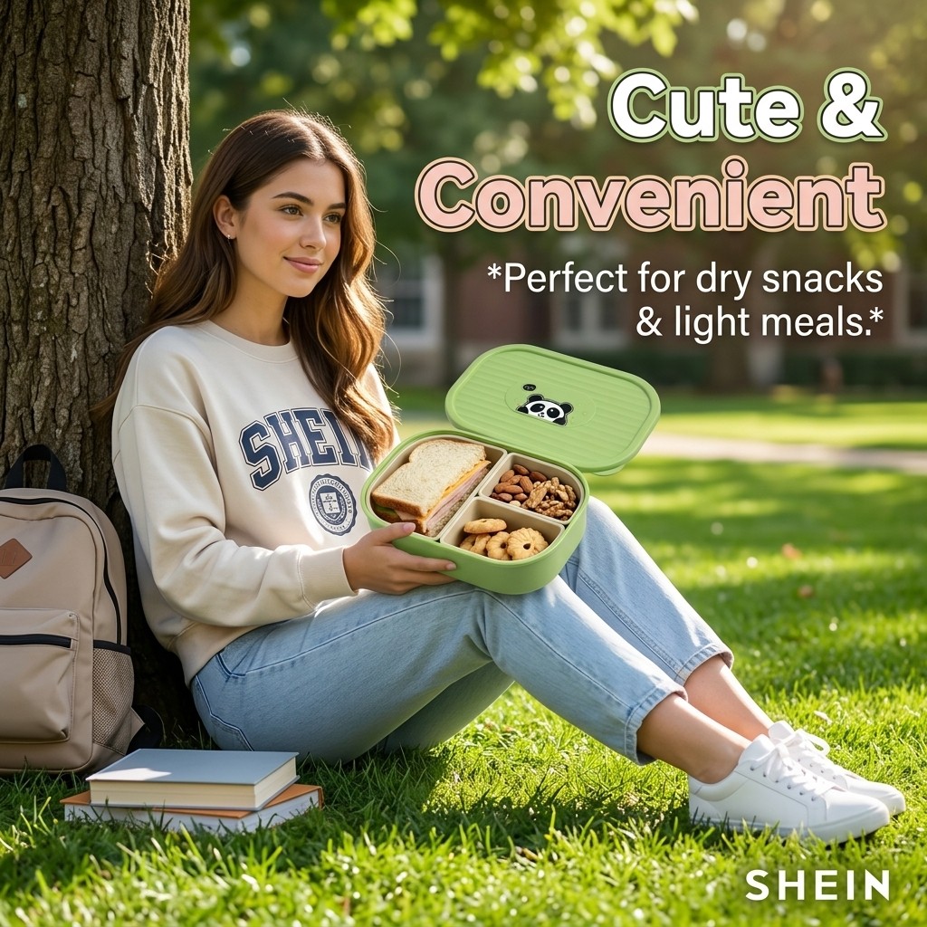 Cute Plastic Divided Lunch Box - огляд і ціна Food Storage Safe