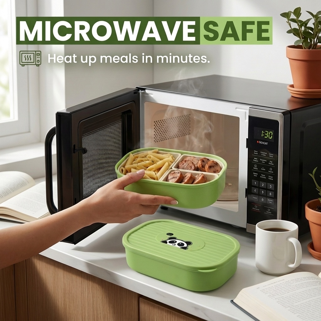 Cute Plastic Divided Lunch Box - огляд і ціна Food Storage Safe