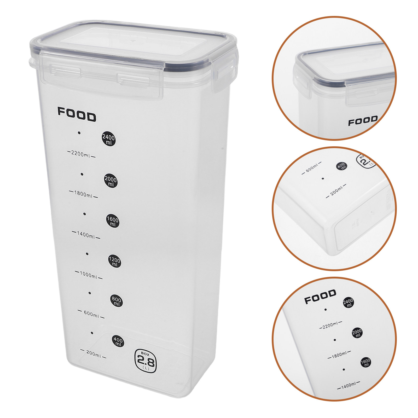 2Pcs Transparent Grain Storage - огляд і ціна Food Storage Plastic Container
