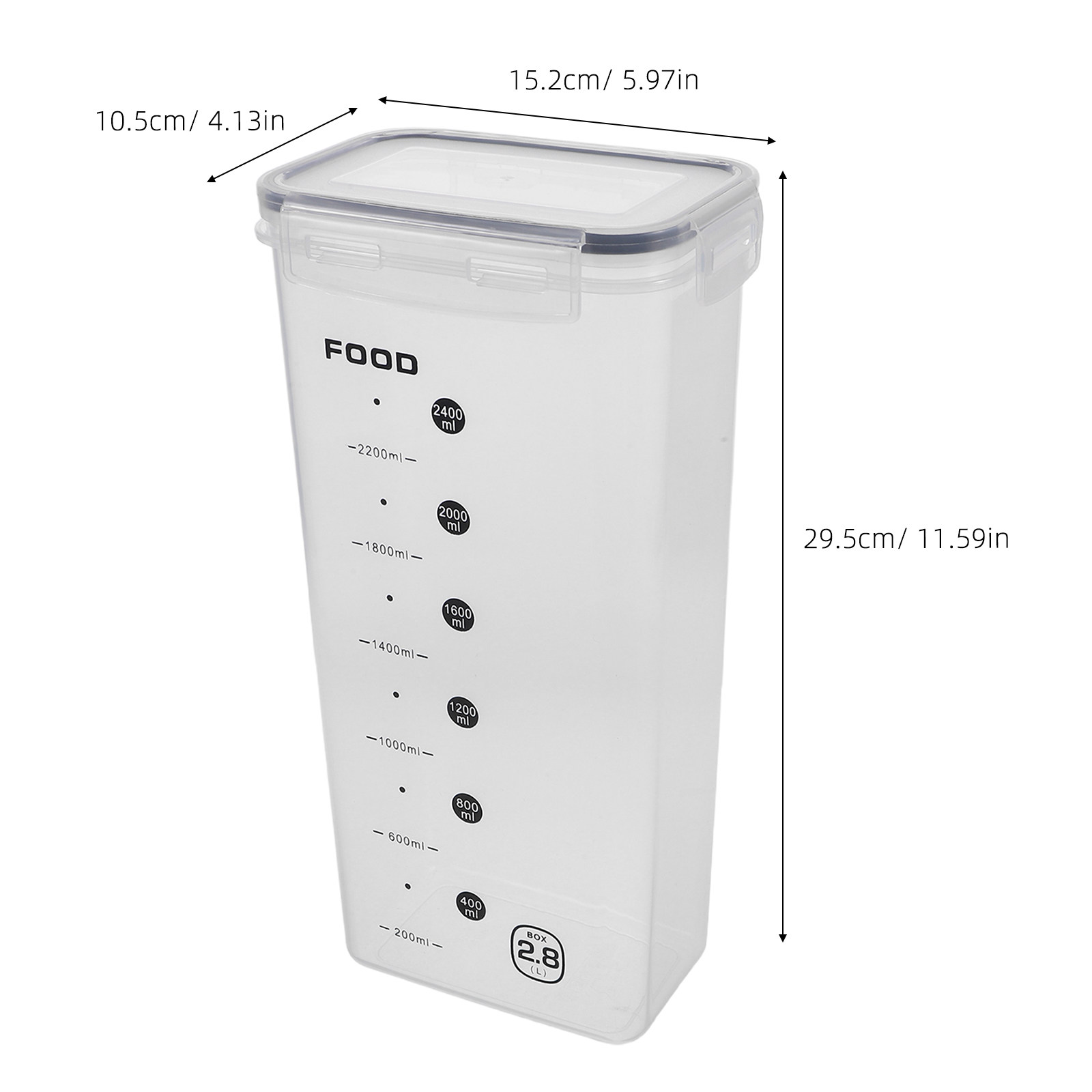 2Pcs Transparent Grain Storage - огляд і ціна Food Storage Plastic Container