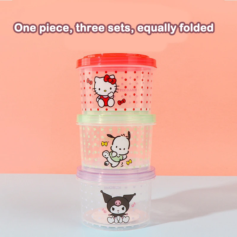 Kitty Bento Box Set 3 Pieces C - огляд і ціна Food Storage With Colander